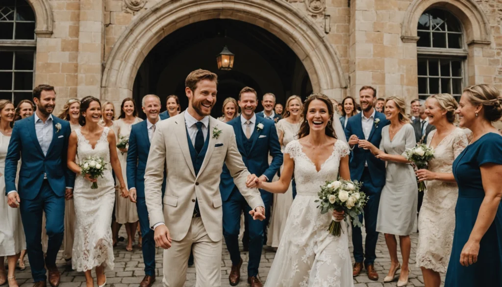 sortie de mairie mariage champêtre